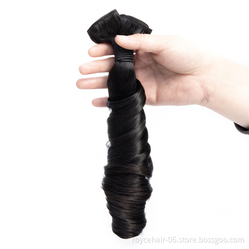 Remy Natural Color Grade 10A 11A Super Double Drawn Brazilian Fumi Curly Virgin Human Hair Weave Spring Curl Hair